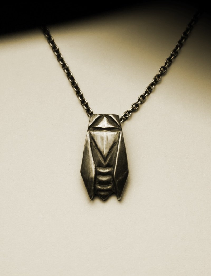 蟬摺紙項鍊 - 項鍊 - 其他金屬 銀色