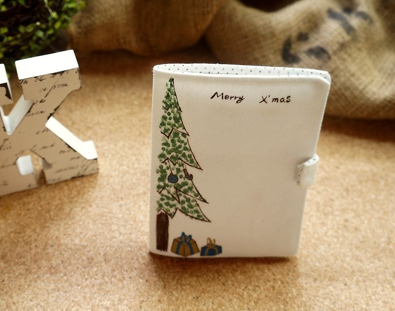 聖誕卡片--手繪聖誕樹下的願望布卡片/聖誕節(附紙卡) - 卡片/明信片 - 棉．麻 