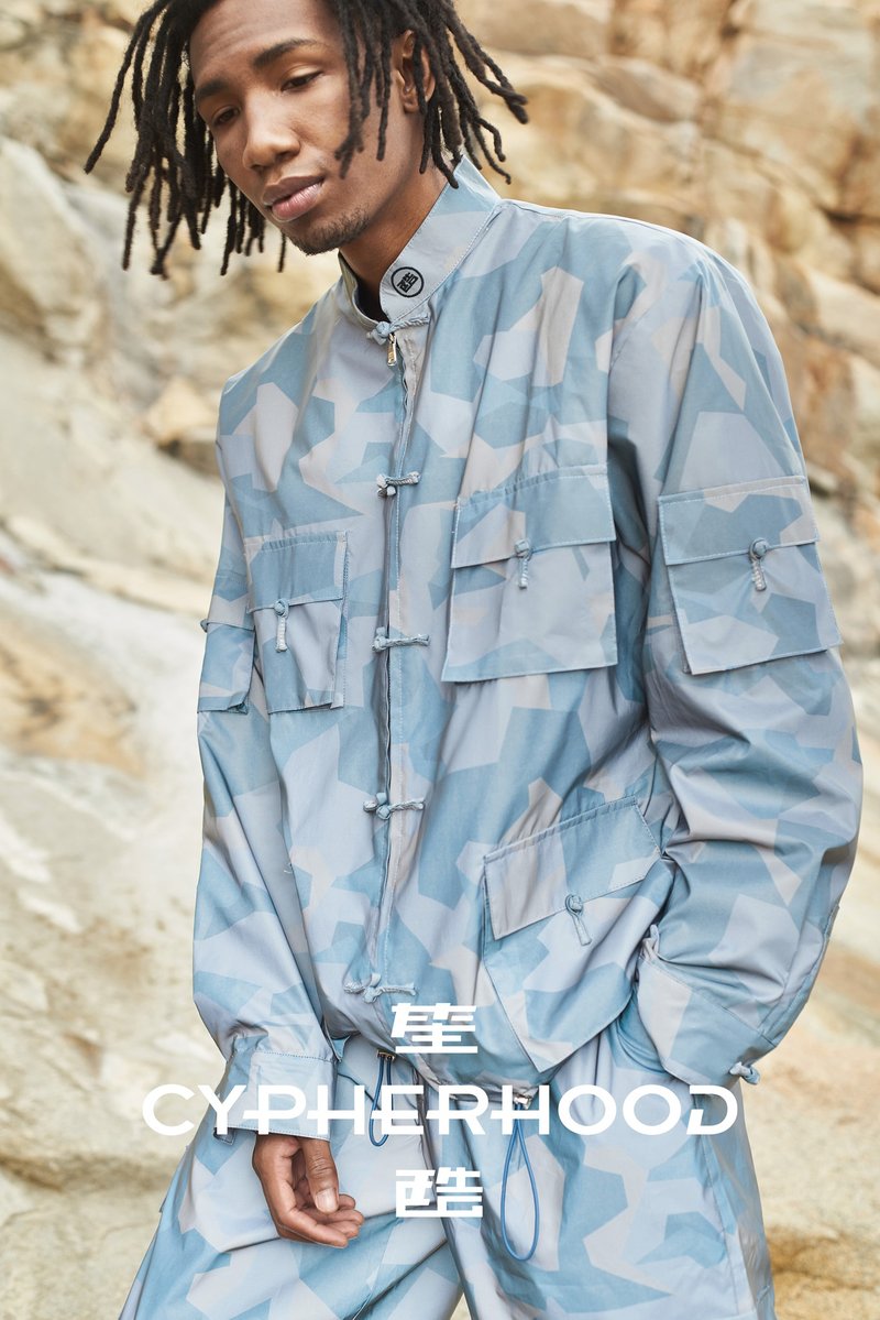 CYPHERHOOD ALAN REFLECTIVE WINDBREAKER (GREY) - เสื้อโค้ทผู้ชาย - เส้นใยสังเคราะห์ 