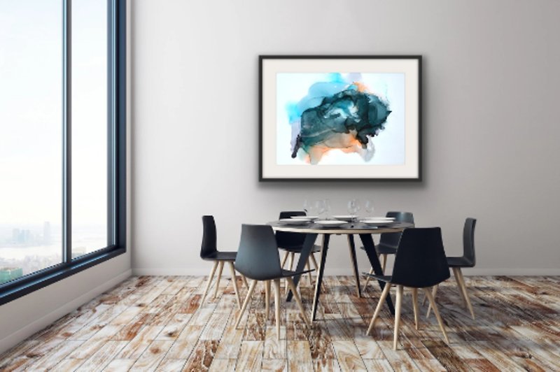 Alcohol ink , artwork, contemporary abstract artwork - Wall Décor - Other Materials Multicolor