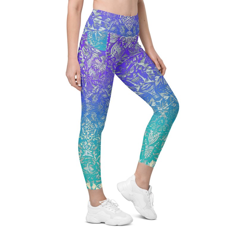 Liuyingchieh The Significant Travel Gradient Pocket Moisture-wicking Yoga Pants - ชุดโยคะ - เส้นใยสังเคราะห์ สีม่วง