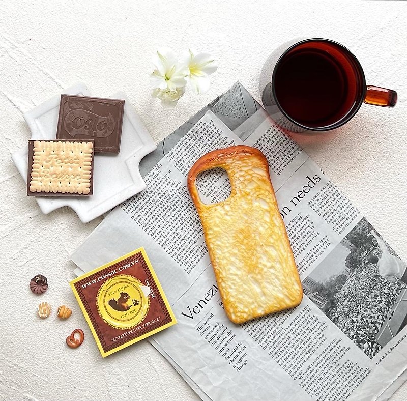 SAMSUNG  / Toast / mobile phone case - เคส/ซองมือถือ - ดินเหนียว สีนำ้ตาล