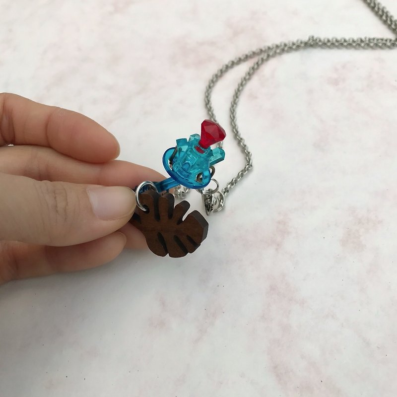 Necklace ∞ a dedicated building blocks of your gems rose - Necklaces - Plastic Multicolor