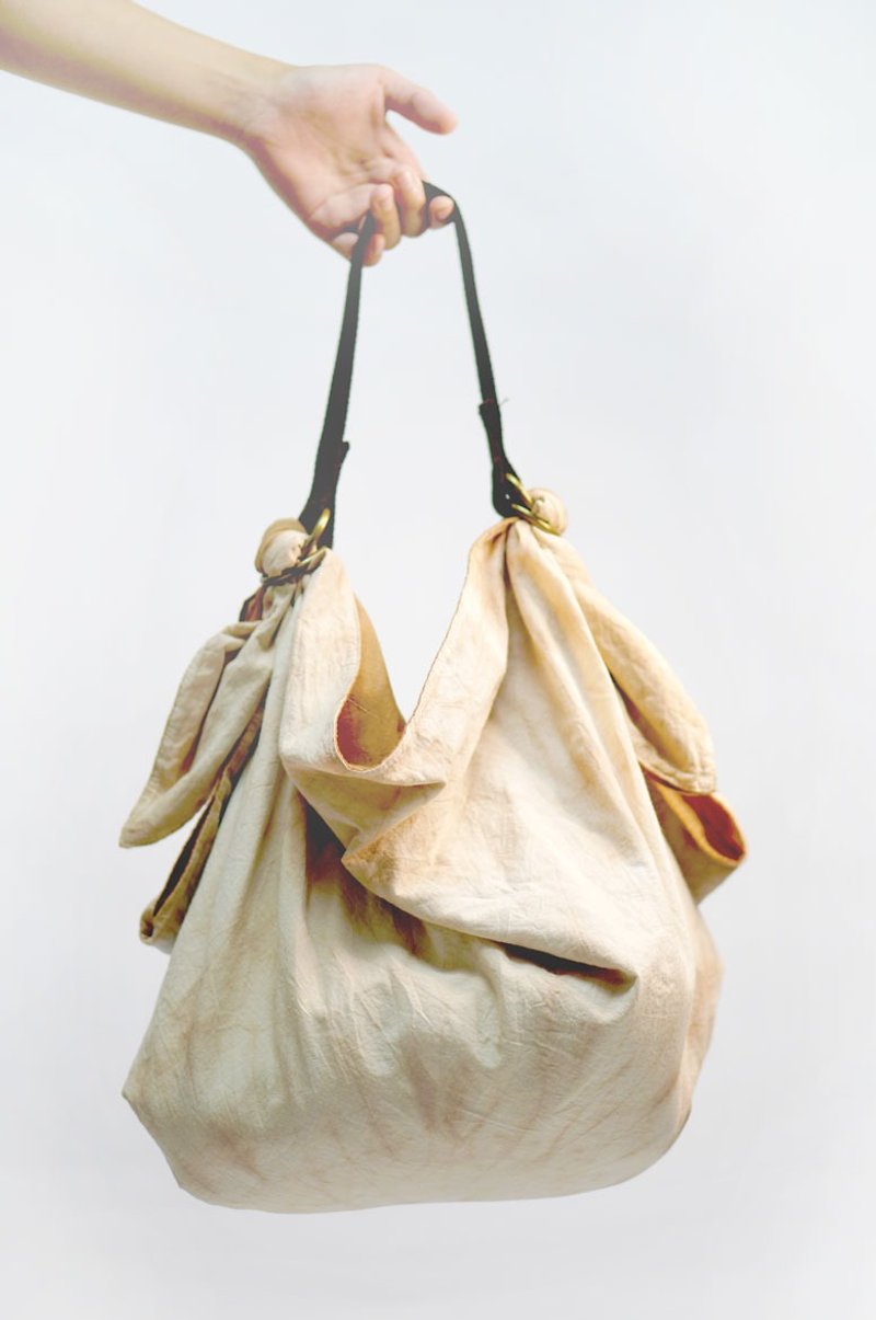 Furoshiki Handbag - Messenger Bags & Sling Bags - Cotton & Hemp Brown