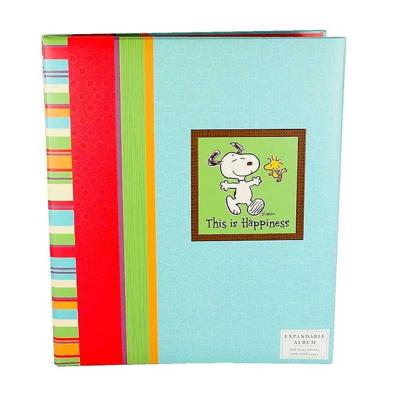 Snoopy快樂回憶水藍色-可加頁自黏式【Hallmark-無酸相本/相簿】 - 相簿/相本 - 紙 多色