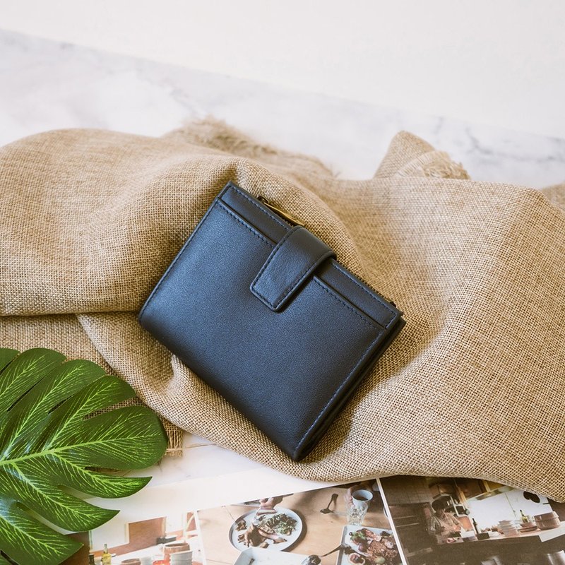 【禮盒】真皮率性多功能中夾 X0022 藍N - 錢包/皮夾/長短夾 - 真皮 藍色