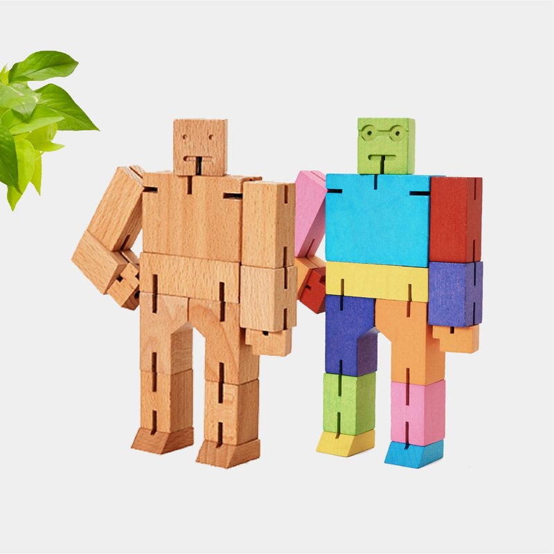 Cubebot Classic - Medium - Stuffed Dolls & Figurines - Wood 