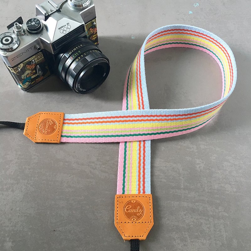 Rainbow Mix  Mirrorless or DSLR Camera Strap - Cameras - Cotton & Hemp Multicolor