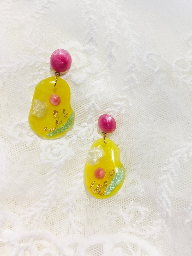 你好色彩系列-復古油畫 耳飾\耳釘 - 耳環/耳夾 - 樹脂 