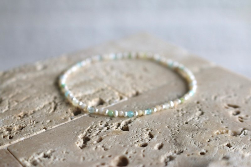Fast shipping bracelet agate-excited- - Bracelets - Gemstone Green