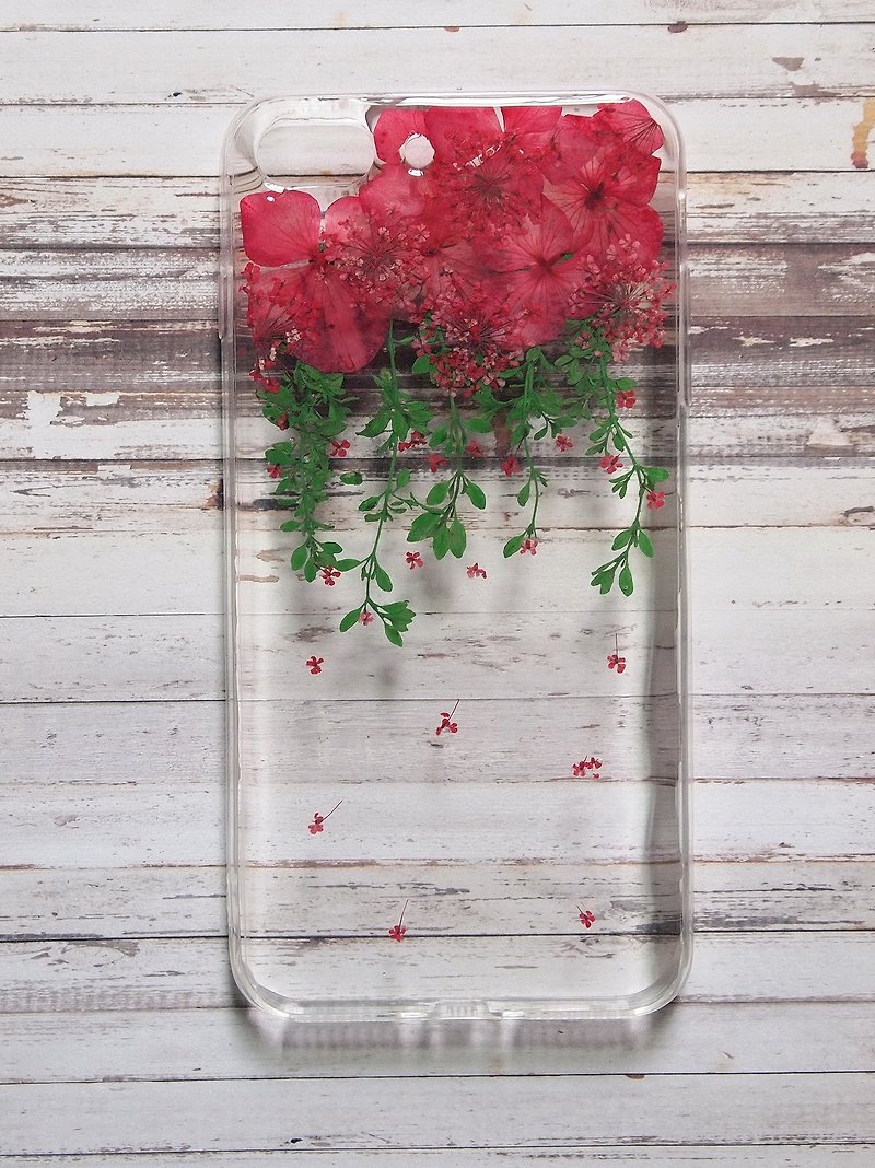 Pressed flowers phone case, iPhone7plus, iphone8plus,Green vine - เคส/ซองมือถือ - พลาสติก 