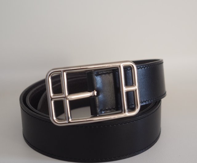 HERMES エルメス ケープコッド ベルト サイズ 90 メンズ ブラック