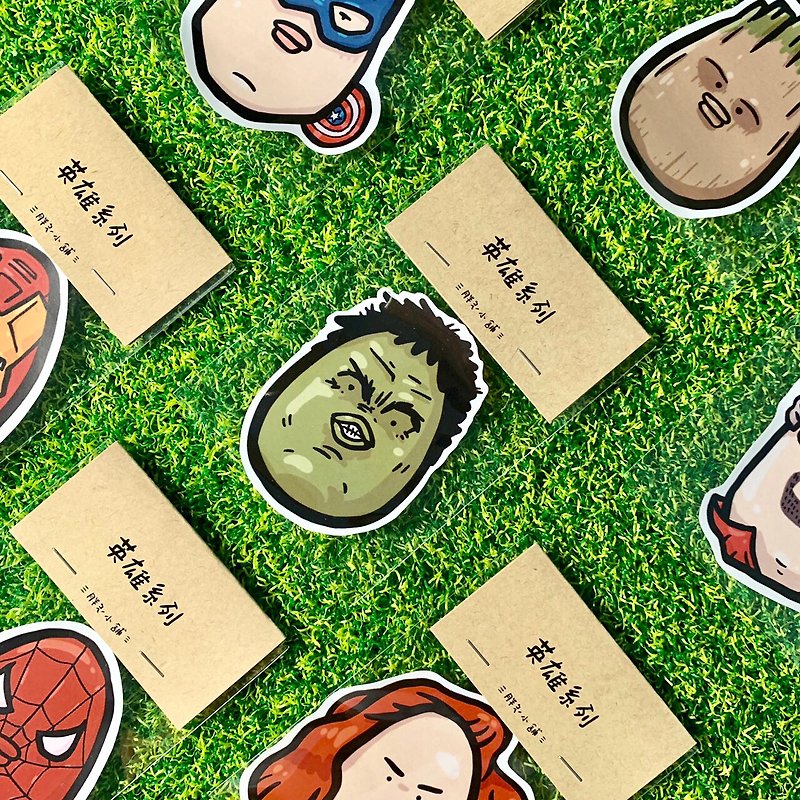 【Stickers】Hero Head | A total of 27 stickers - Stickers - Paper Multicolor