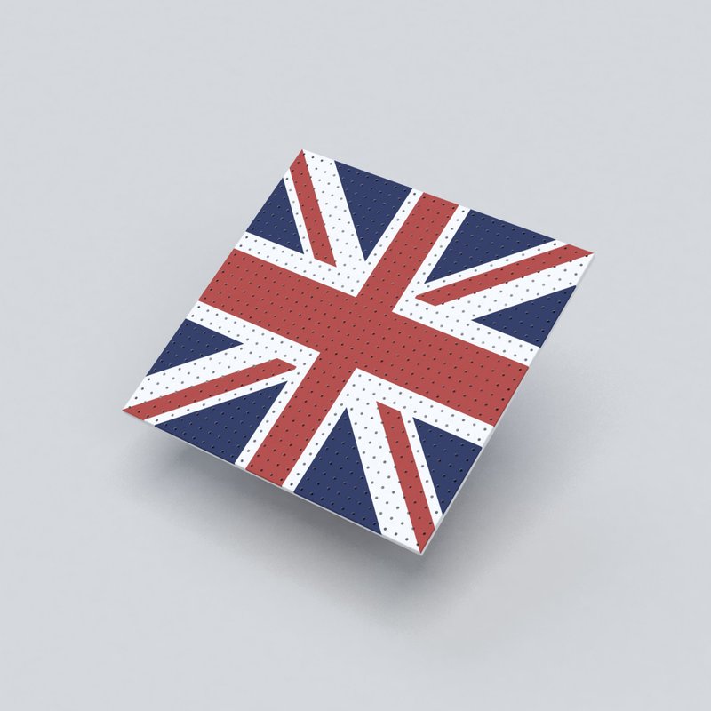 【inpegboard】60*60  Korean-made Union Jack Flag Printed Pegboard - กล่องเก็บของ - โลหะ ขาว