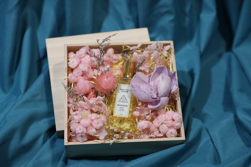 Ocean Blue Rich Gold Foil Spray Dried Flower Gift Box - น้ำหอม - พืช/ดอกไม้ 