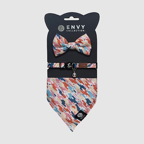 ENVY COLLECTION ENVY COLLECTION 貓頸圈 雲彩變奏曲三件組 調節式 領結 領巾