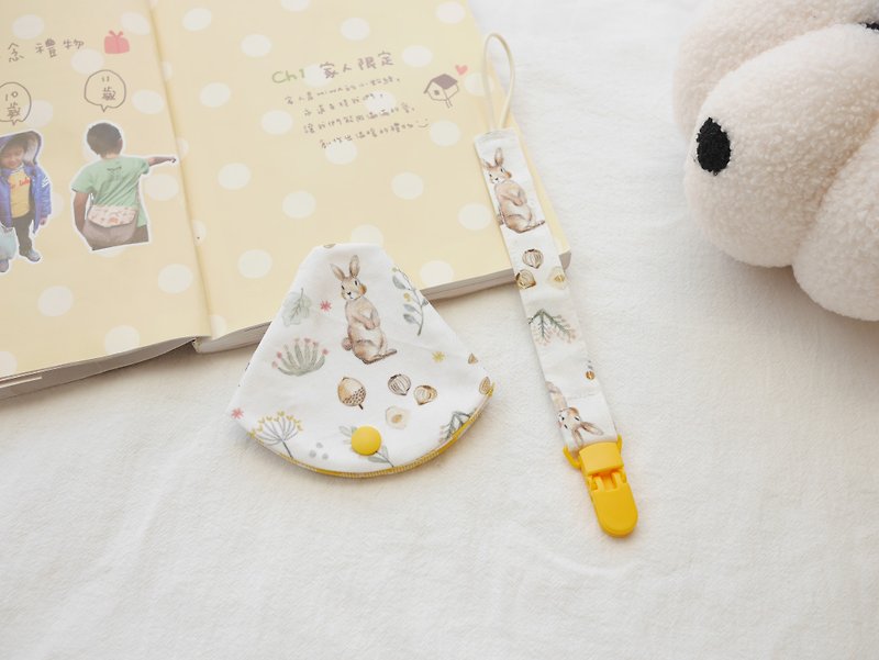 Two-in-one pacifier clip pacifier dust cover + pacifier chain rabbit style - Other - Cotton & Hemp Gold