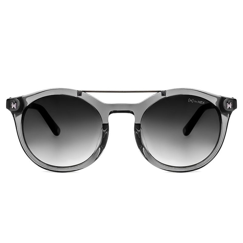 Sunglasses | Sunglasses | Transparent Grey Retro Frame | Made in Taiwan | Plastic Frame Glasses - กรอบแว่นตา - วัสดุอื่นๆ สีเทา