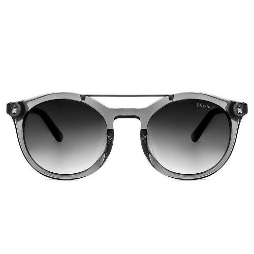 HEX Eyewear 墨鏡 | 太陽眼鏡 | 透明灰色復古框 | 台灣製 | 膠框眼鏡
