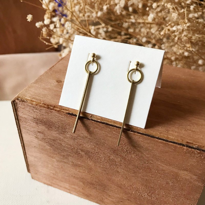 Copper earring - ต่างหู - โลหะ สีทอง