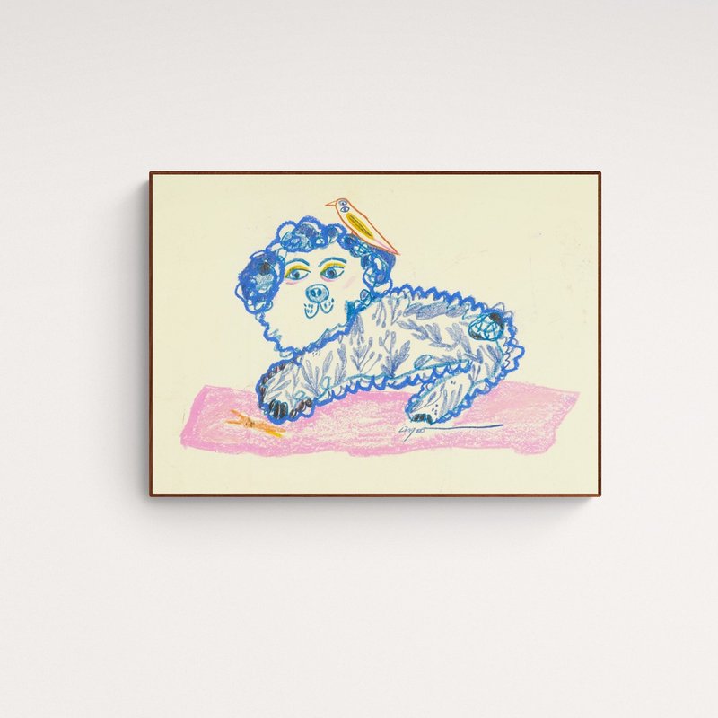 【Lingoooo插畫/動物插畫】Febbi |  005狗狗與小鳥 - 海報/掛畫/掛布 - 紙 