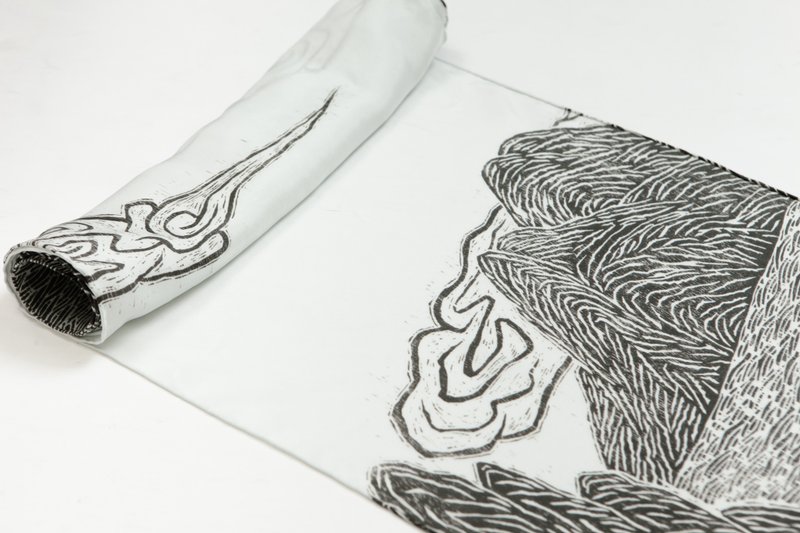 魅力的‧ プリントされたロングシルクスカーフ - スカーフ - シルク・絹 