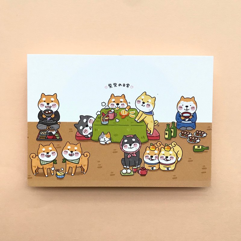 Shiba postcard ver1 - การ์ด/โปสการ์ด - กระดาษ สีกากี