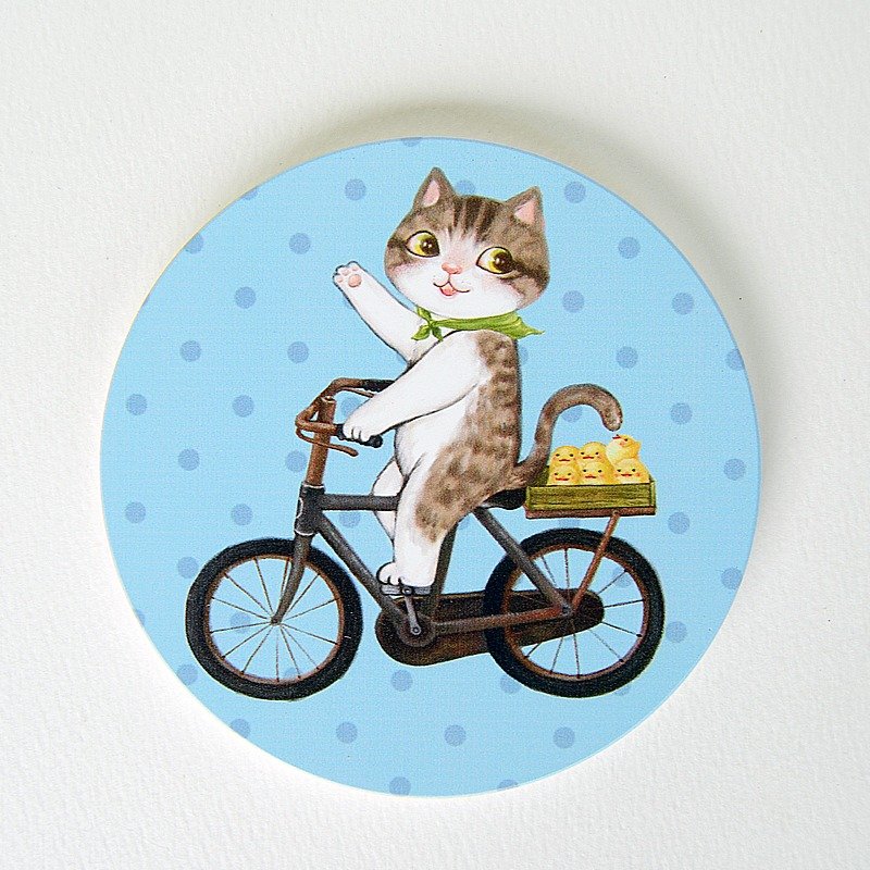 Fish cat / coasters - Coasters - Porcelain 