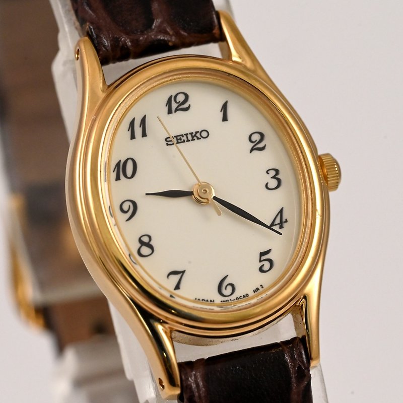 Vintage Seiko Women's Quartz Watch White/Gold Ref1N01-0AW0 Japan Shipping - Women's Watches - Stainless Steel White