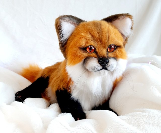 毛皮　ぬいぐるみ　リアルファー　キツネかな Amazon.co.jp: DZYUZK ピンクキツネ ぬいぐるみ - かわいいリアルな