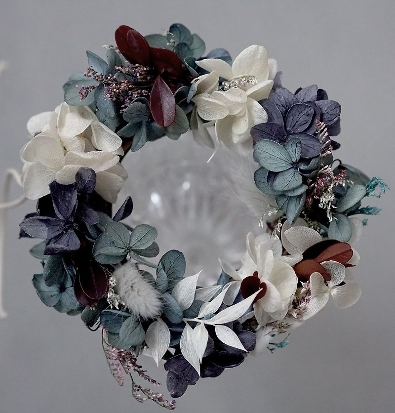 PlantSense selected Valentine's Day - the deep blue hydrangea wreath immortalized Amaranth packaging containing gifts - ตกแต่งต้นไม้ - พืช/ดอกไม้ สีน้ำเงิน