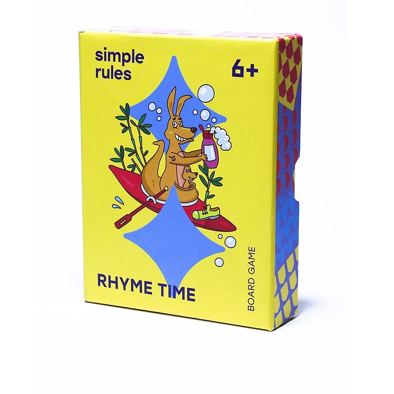 SIMPLE RULES -  Rhyme Time -Children Boardgame - Learning English - ของเล่นเด็ก - กระดาษ สีเหลือง