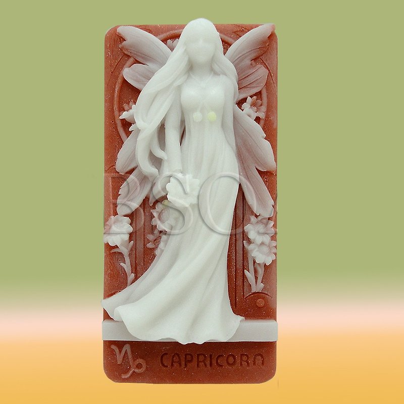 Zodiac Capricorn Fairy handmade soap scented with Pear and Freesia - สบู่ - วัสดุอื่นๆ สีส้ม