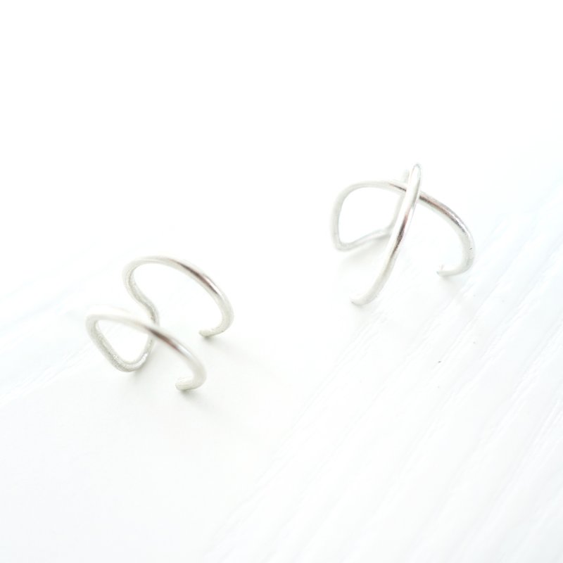 Goody Bag-Classic Handmade Pure Silver Ear Bone Clip Set - Earrings & Clip-ons - Other Materials Silver