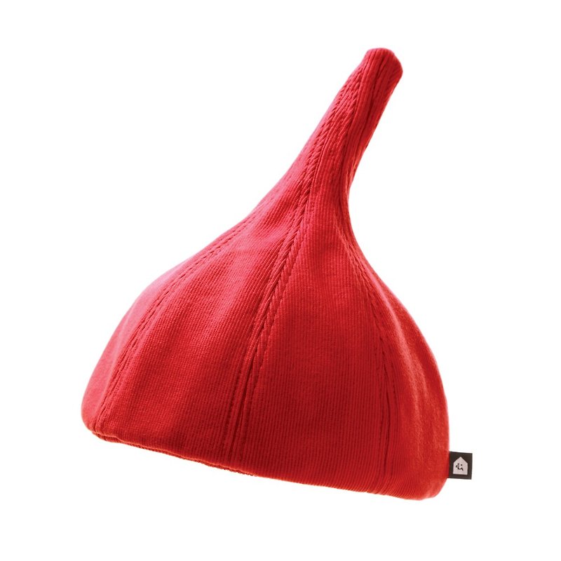 小精靈帽 ( 大人款 ) / 大紅色 - 帽子 - 棉．麻 紅色