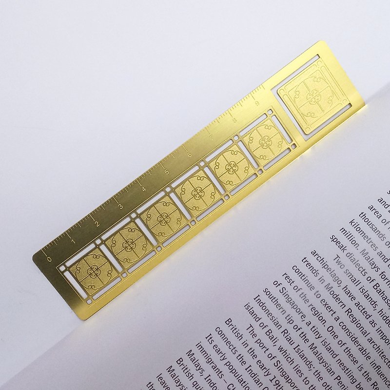 Old house window bookmark and tool ruler-try wishful - Bookmarks - Copper & Brass Gold