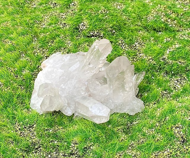 国内採集品 天然水晶のクラスター 未洗浄 - 置物