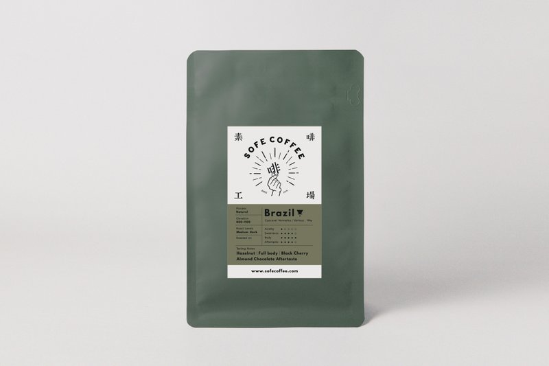 Barzil - Coffee Beans (125g) - กาแฟ - อาหารสด สีเขียว