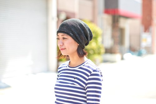 MADE IN JAPAN 100% Linen Mesh Beanie - EcoFriendly Cooling