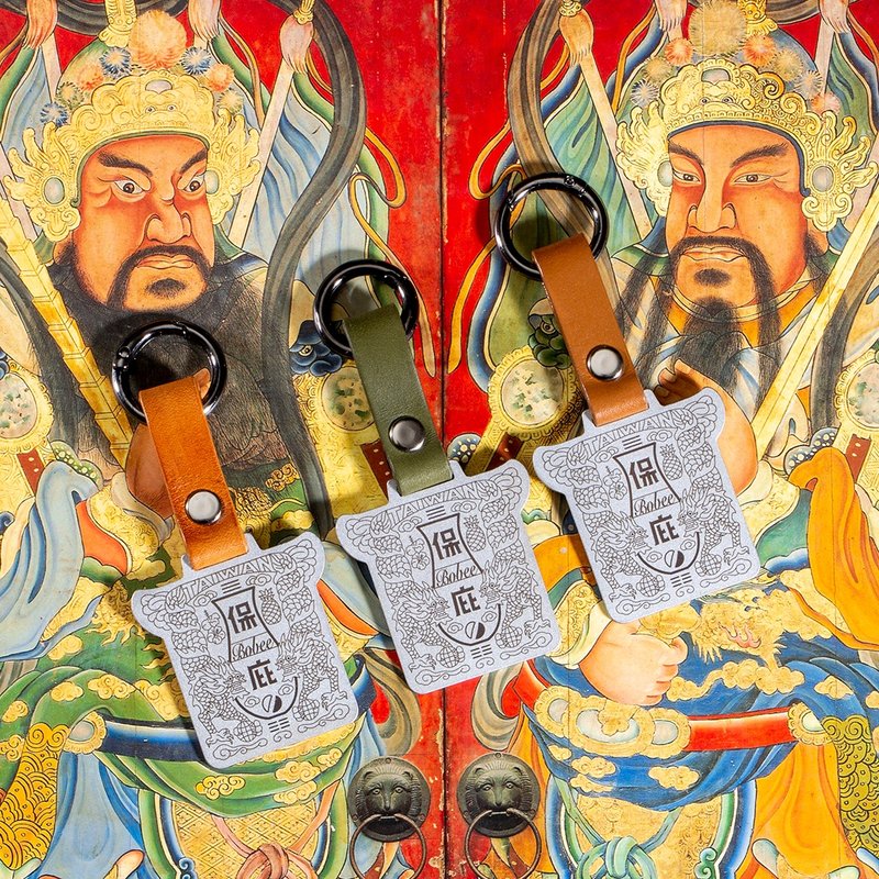 【禮物盒裝】咱台灣雙龍保庇不鏽鋼鑰匙圈  配飾 - 吊飾/掛飾 - 不鏽鋼 咖啡色