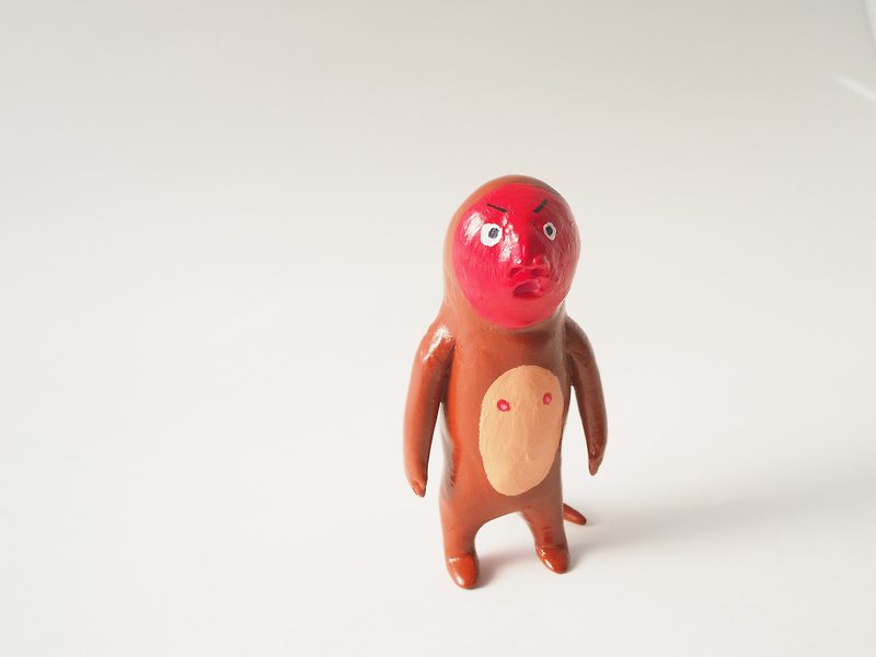 Angry Monkey - 擺飾/家飾品 - 黏土 紅色