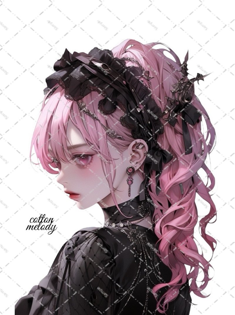 original sticker no.2364 人物ステッカー オリジナルステッカー オリジナル人物ステッカー 装飾ステッカー cotton melody - 貼紙 - 紙 