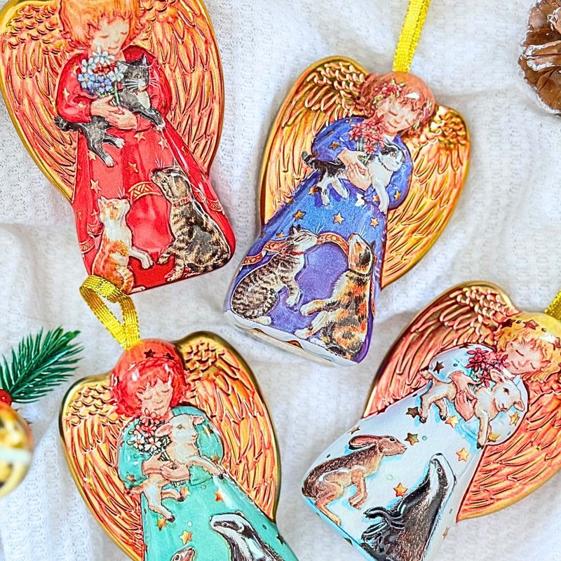 ダナ・キュービック クリスマスエンジェルオーナメント - 単品【英国グミミニパック2袋入り】 - スナック菓子 - その他の素材 レッド