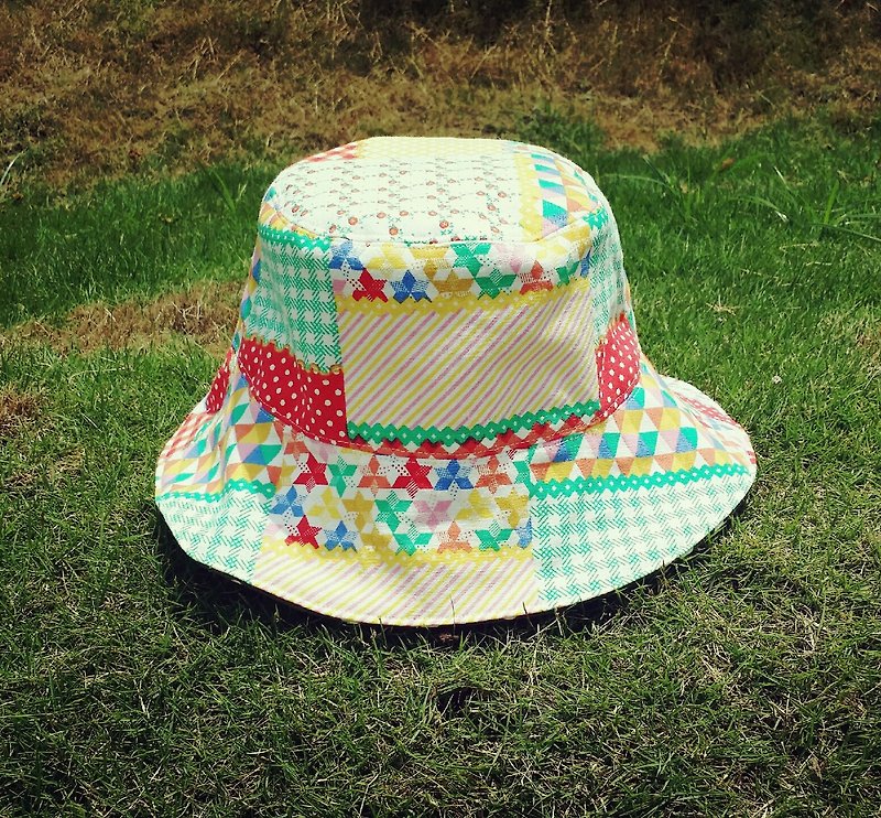 北歐風~野餐去吧雙面帽/漁夫帽/遮陽帽 - 帽子 - 其他材質 多色