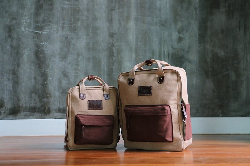 BAG PACK : MALT(Tan-Brown) : กระเป๋าสะพาย กระเป๋าเป้ - Backpacks - Cotton & Hemp Brown