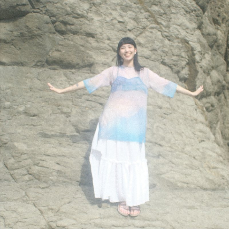 半袖子 |  緩浮 - 女 T 恤 - 聚酯纖維 藍色
