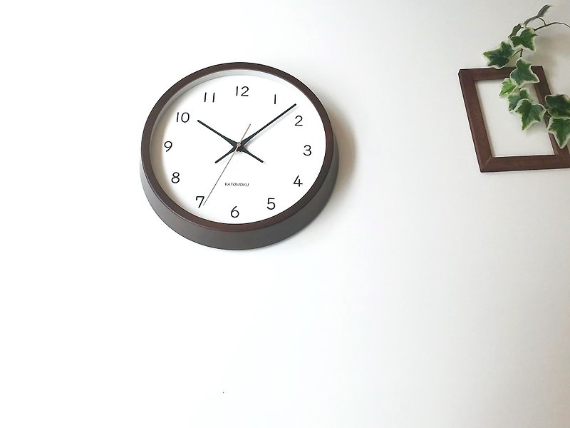 KATOMOKU muku clock 13 beech brown (km-104BR) wall clock  made in japan - Clocks - Wood Brown
