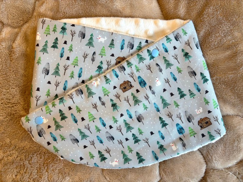 Hush Baby Handmade Scarf  M size (Nordic Forest+Cream) - Knit Scarves & Wraps - Other Materials Multicolor