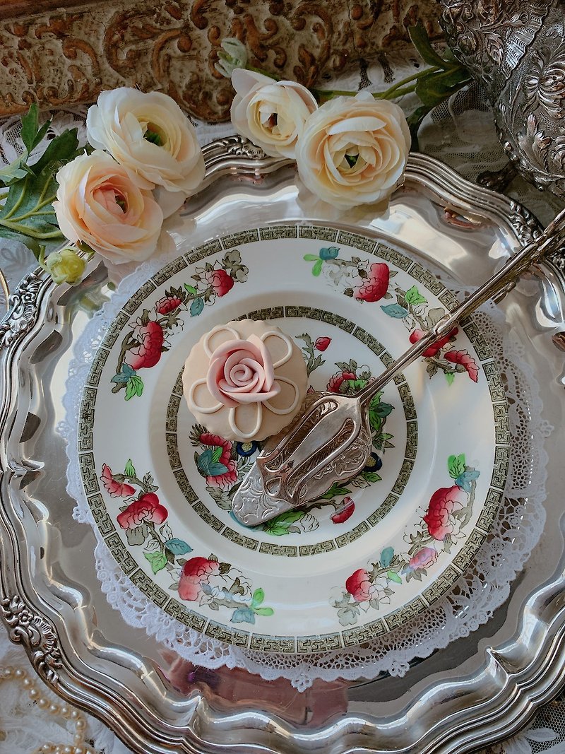 British-made 1913 hand-painted binaural antique dessert bowl soup bowl dessert plate stock spot - Plates & Trays - Porcelain Multicolor
