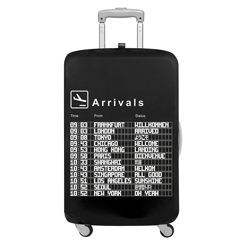 LOQI luggage jacket / timetable LLAIAR 【L】 - กระเป๋าเดินทาง/ผ้าคลุม - กระดาษ สีดำ